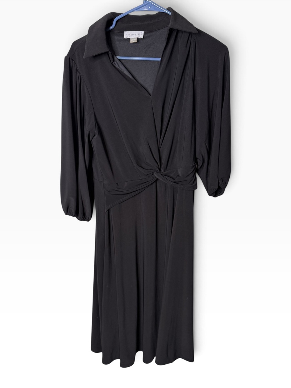 Marc New York Black Size 8 Collared Knot Dress